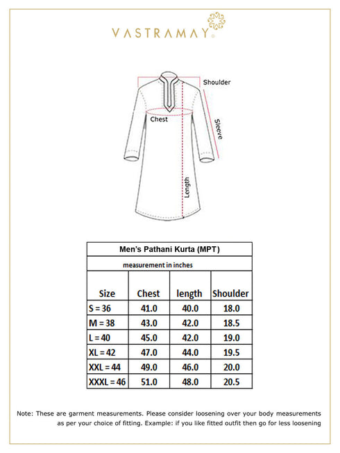 Men's Black Cotton Blend Pathani Style Kurta
